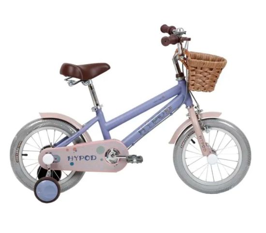 صورة دراجة كيتونج للاطفال بسلة أمامية بشكل قش وكفرات مقاس 16و14 كفر هواء